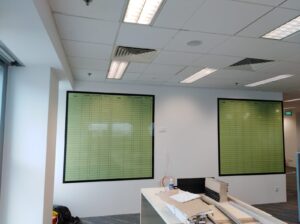 Basic magnetic printed whiteboard with frame 1.8mx1.8m