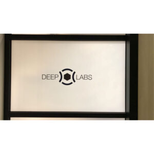 Frosted sticker with vinyl sticker logo