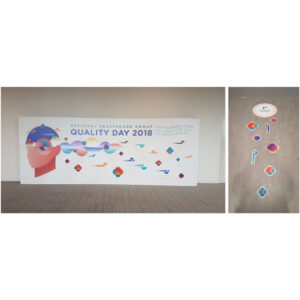 NTU School of Medicine Backdrop 600cm x 220cm and floor stickers